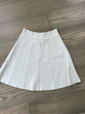 BCBGMaxAzria White Circle Skirt